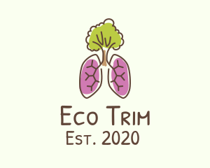 Eco-Friendly Tree Lungs logo design