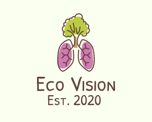 Eco-Friendly Tree Lungs logo design