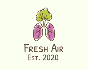 Eco-Friendly Tree Lungs logo design