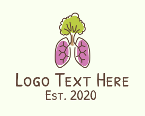 Emphysema - Eco-Friendly Tree Lungs logo design