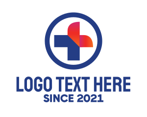 Deaf - Medical Hospital Cross logo design