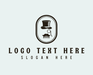 Mustache - Gentleman Comb Grooming logo design