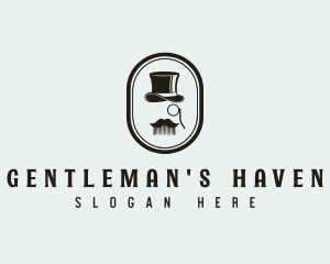 Gentleman Comb Grooming logo design