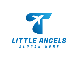 Aviation - Airplane Flight Letter T logo design