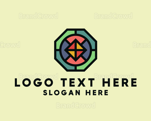 Octagon Polygon Mosaic Logo