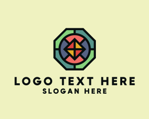 Gem Stone - Octagon Polygon Mosaic logo design