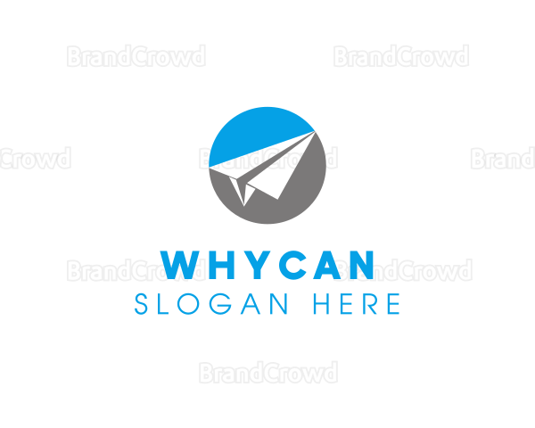 Paper Airplane Travel Logo