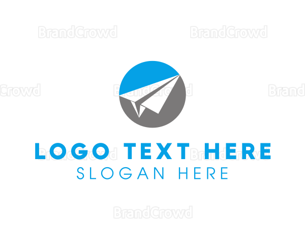 Paper Airplane Travel Logo