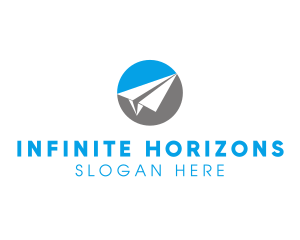 Visionary - Paper Airplane Travel logo design