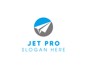 Jet - Paper Airplane Travel logo design