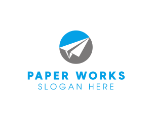 Paper - Paper Airplane Travel logo design