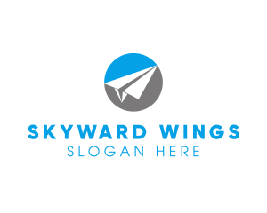 Aeroplane - Paper Airplane Travel logo design