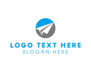 Aeroplane - Paper Airplane Travel logo design