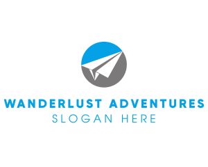 Travel - Paper Airplane Travel logo design