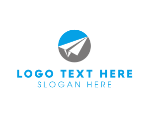 Paper Airplane Travel Logo