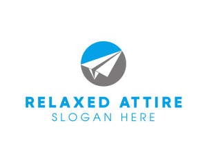 Paper Airplane Travel logo design