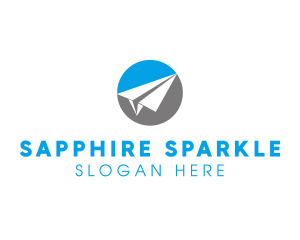 Paper Airplane Travel logo design