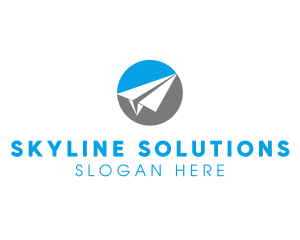 Paper Airplane Travel logo design