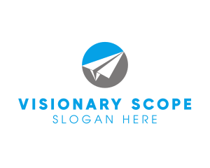 Paper Airplane Travel logo design