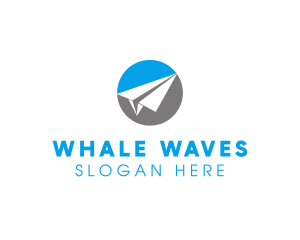 Paper Airplane Travel logo design