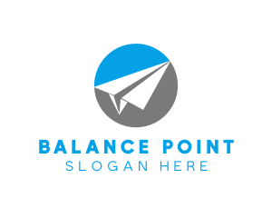 Paper Airplane Travel logo design