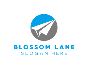 Paper Airplane Travel logo design