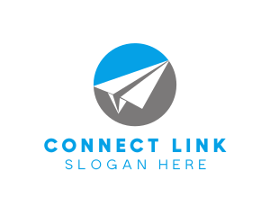 Paper Airplane Travel logo design