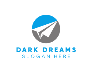 Paper Airplane Travel logo design