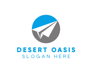 Paper Airplane Travel logo design