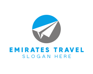 Paper Airplane Travel logo design