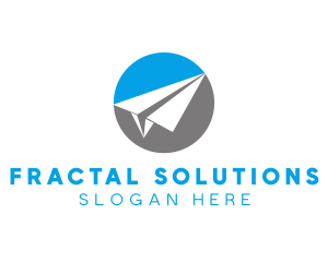 Paper Airplane Travel logo design