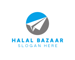 Paper Airplane Travel logo design