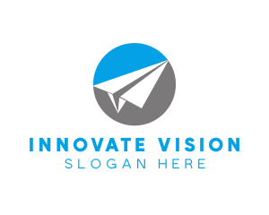 Paper Airplane Travel logo design