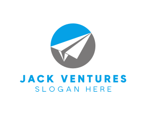 Paper Plane Travel logo design