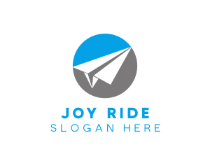 Paper Airplane Travel logo design