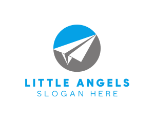 Paper Airplane Travel logo design