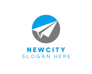 Paper Airplane Travel logo design