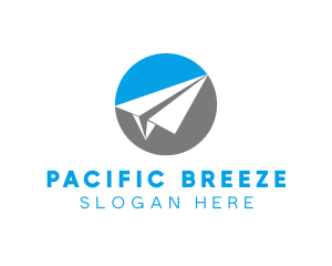 Paper Airplane Travel logo design