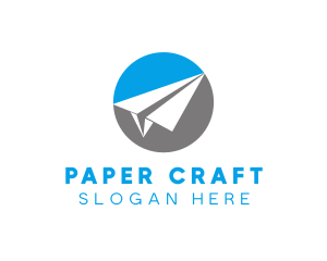 Paper Airplane Travel logo design