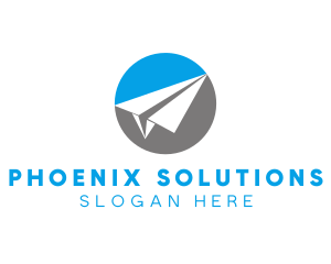 Paper Airplane Travel logo design