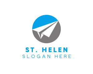 Paper Airplane Travel logo design