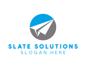 Paper Airplane Travel logo design