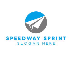 Paper Airplane Travel logo design