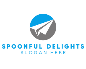 Paper Airplane Travel logo design