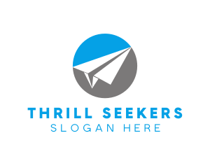 Paper Airplane Travel logo design