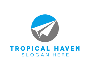 Paper Plane Travel logo design