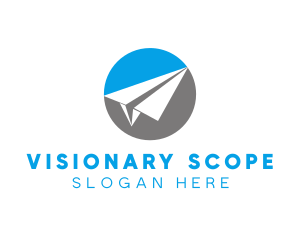 Paper Airplane Travel logo design