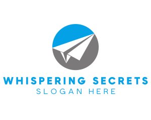 Paper Airplane Travel logo design