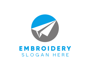 Paper Airplane Travel logo design