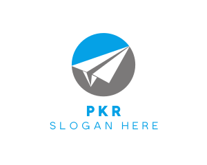 Paper Airplane Travel logo design